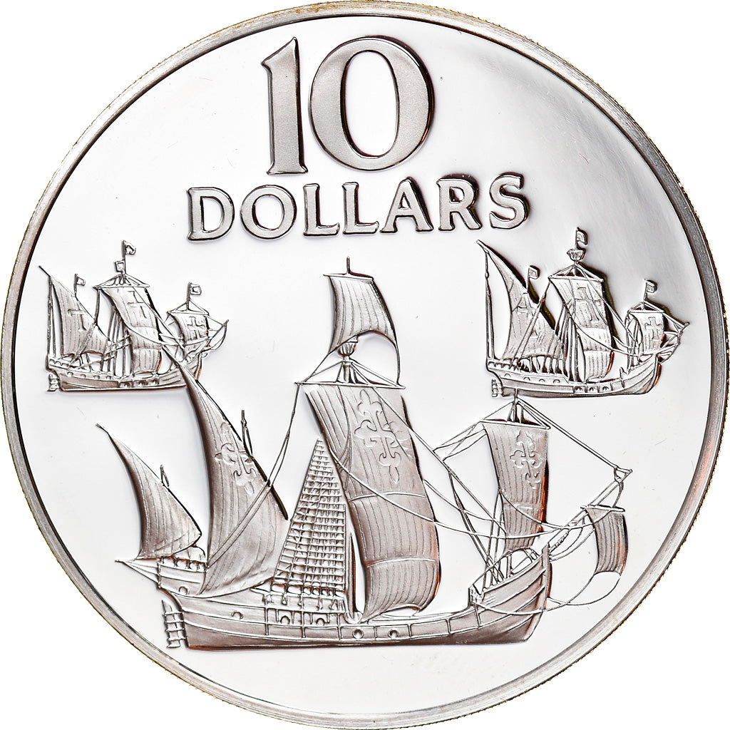 Coin, TRINIDAD & TOBAGO, 10 Dollars, 1983, Franklin Mint, Proof, MS(65-70)