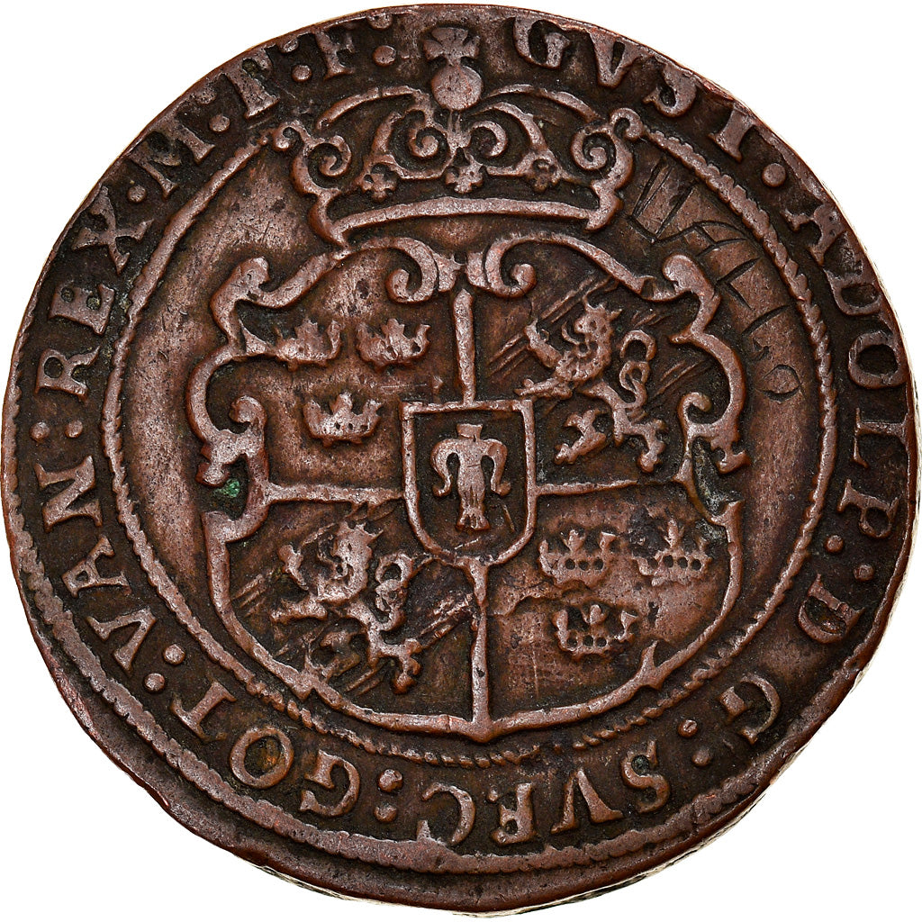 Münze, Schweden, Gustaf II Adolf, Ore, 1629, Nykoping, SS, Kupfer, KM:117