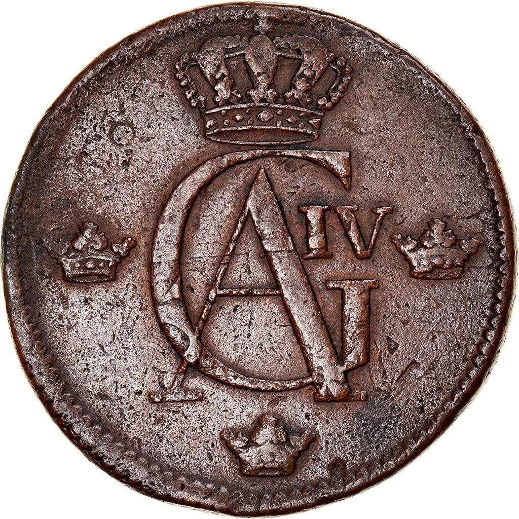 Coin, Sweden, Gustaf IV Adolf, Skilling, 1805, EF(40-45), Copper, KM:566