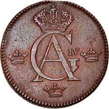 Coin, Sweden, Gustaf IV Adolf, 1/2 Skilling, 1802, AU(50-53), Copper, KM:565