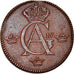 Coin, Sweden, Gustaf IV Adolf, 1/2 Skilling, 1802, AU(50-53), Copper, KM:565