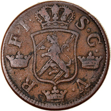Coin, Sweden, Frederick I, 2 Ore, S.M., 1748, VF(30-35), Copper, KM:437