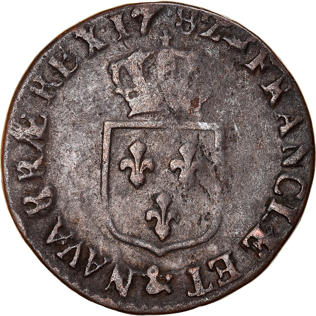 Munten, Frankrijk, Louis XVI, 1/2 Sol ou 1/2 sou, 1/2 Sol, 1782, Aix, FR+