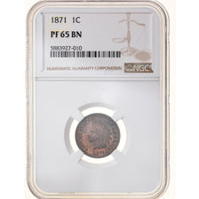 Coin, United States, Indian Head Cent, Cent, 1871, Philadelphia, Proof, NGC