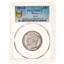 Monnaie, France, Napoleon III, Napoléon III, 2 Francs, 1856, Paris, PCGS, MS63