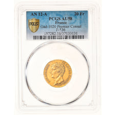 Münze, Frankreich, Napoléon I, 20 Francs, An 12, Paris, PCGS, AU58, VZ, Gold