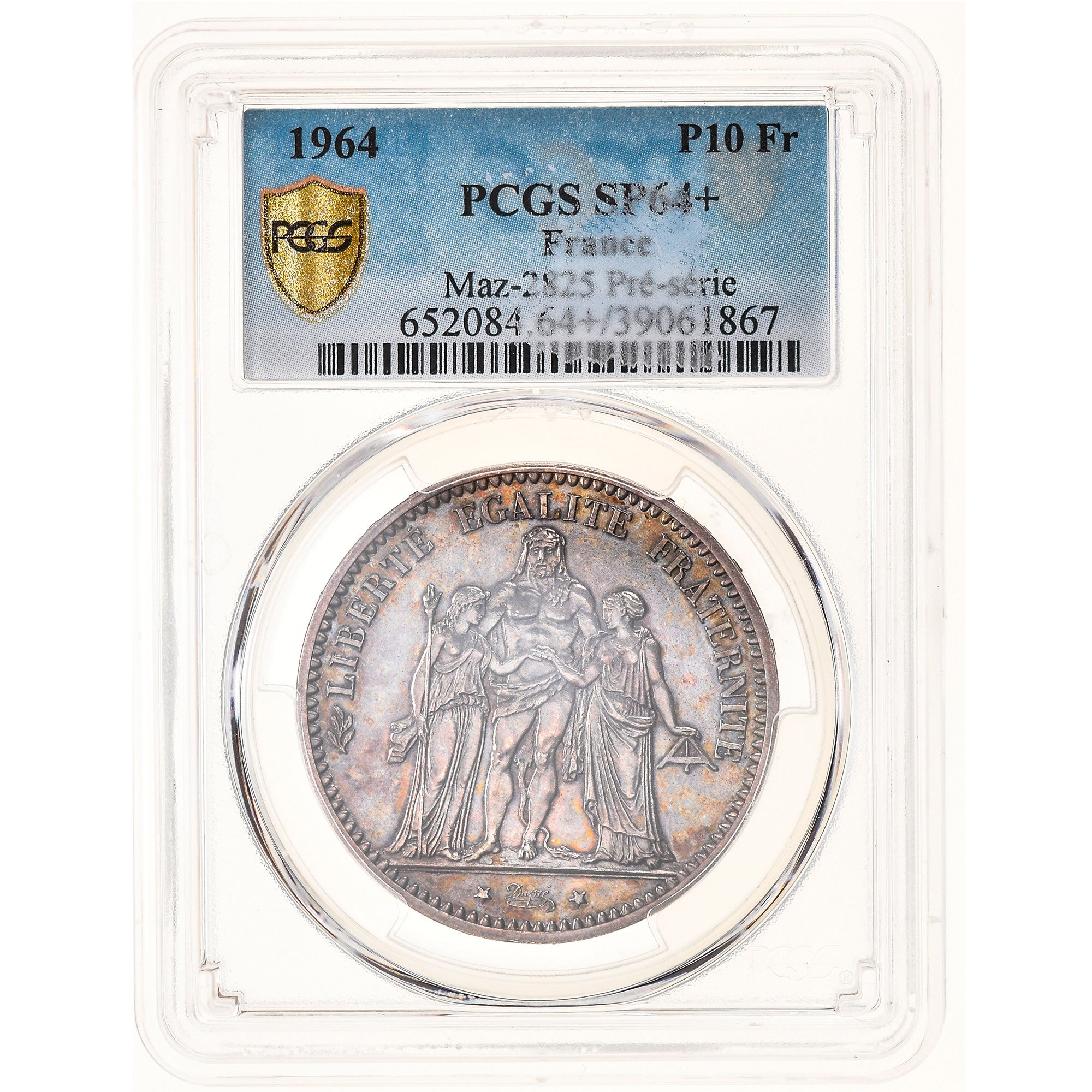 Monnaie, France, Hercule, 10 Francs, 1964, Pré-série, PCGS, SP64+, SPL+