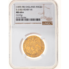 Moneda, Gran Bretaña, Henri VII (1485-1509), Gold Angel, 1495-1498, London