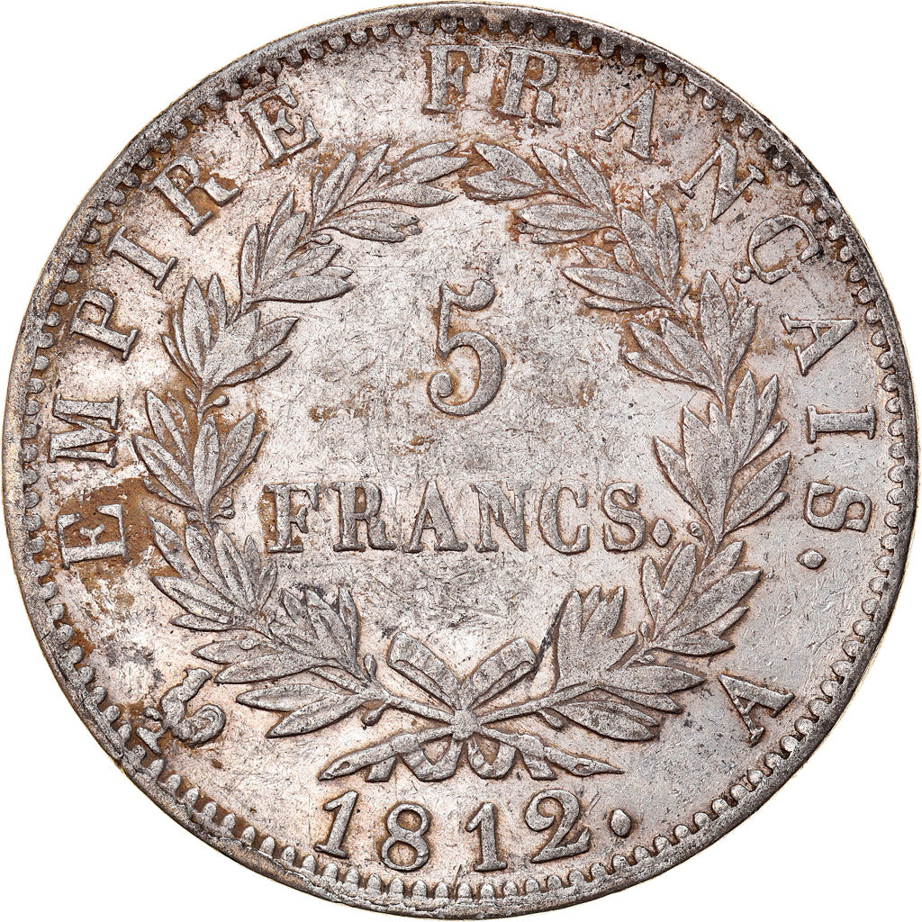 Coin, France, Napoléon I, 5 Francs, 1812, Paris, VF(30-35), Silver, KM:694.1