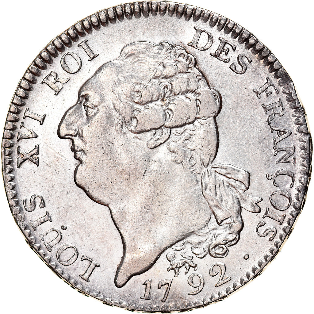 Moneta, Francia, Louis XVI, Écu de 6 livres françois, ECU, 6 Livres, 1792