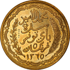Moeda, Tunísia, Muhammad al-Amin Bey, 5 Francs, 1946, Paris, Ensaio - Piéfort