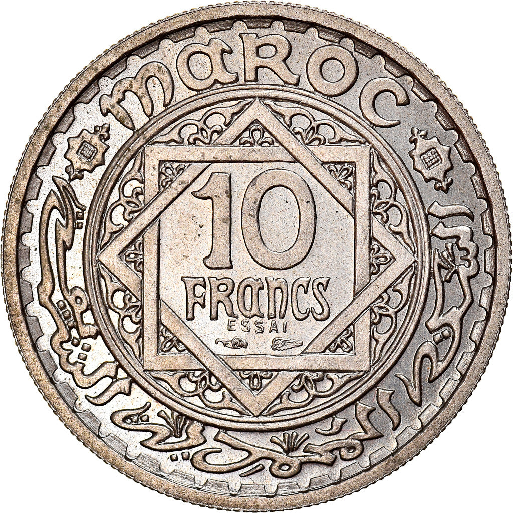 Munten, Marokko, Mohammed V, 10 Francs, AH 1366/1947, Paris, ESSAI, FDC