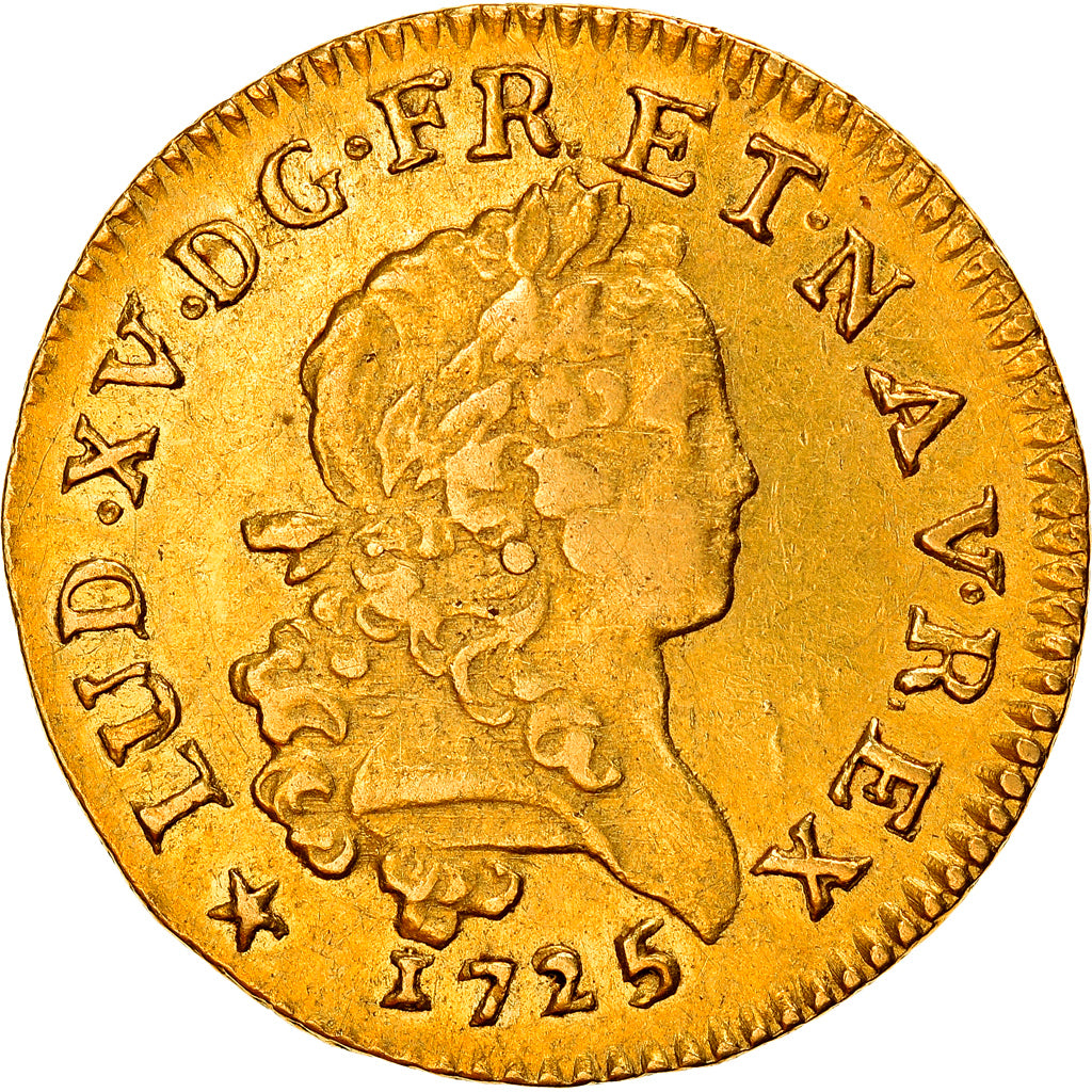 Monnaie, France, Louis XV, Louis d'or Mirliton, grandes palmes, Louis d'Or