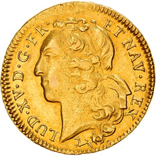 Moeda, França, Louis XV, Double louis d'or au bandeau, 2 Louis D'or, 1745
