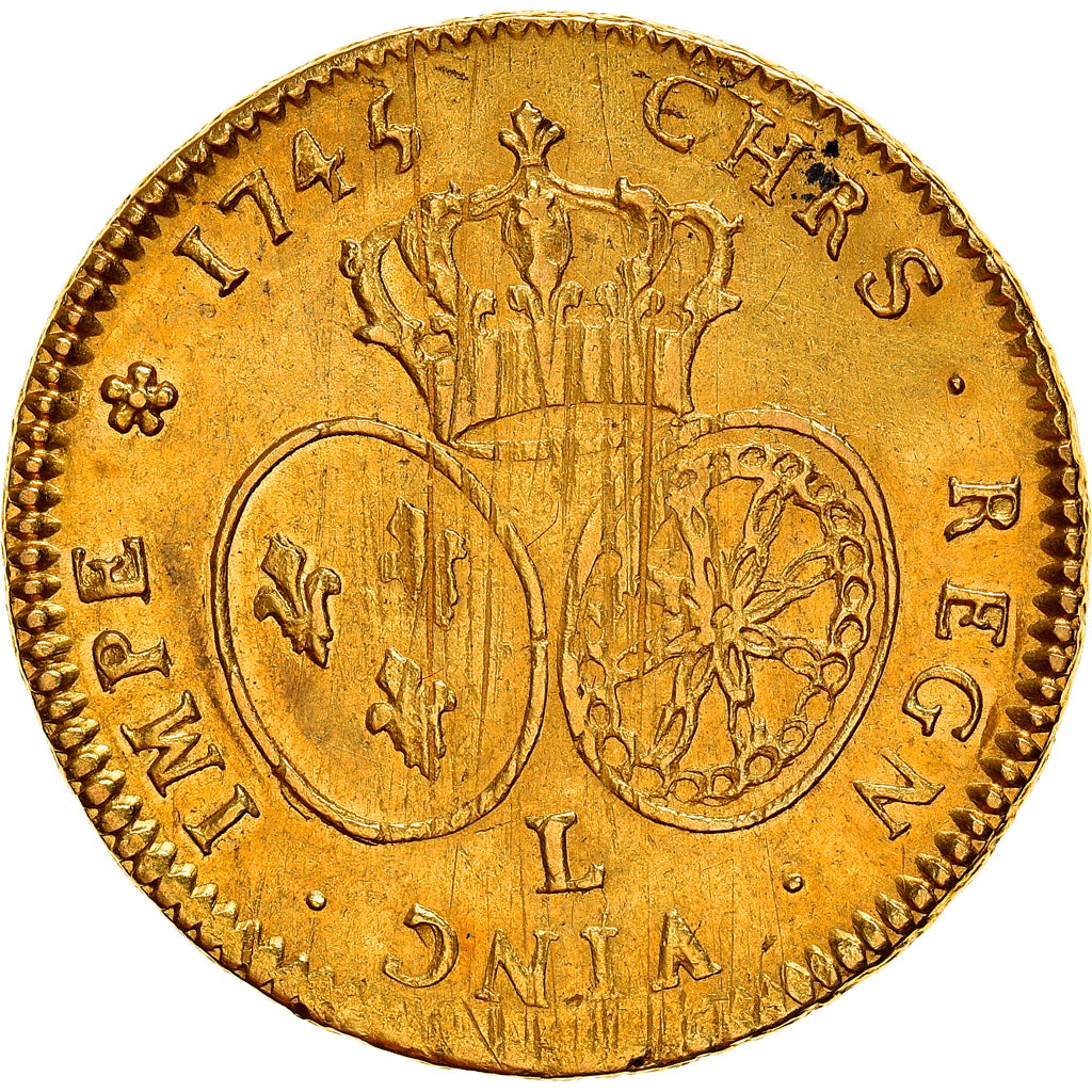 Münze, Frankreich, Louis XV, Double louis d'or au bandeau, 2 Louis D'or, 1745
