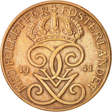 Coin, Sweden, Gustaf V, 5 Öre, 1941, EF(40-45), Bronze, KM:779.2