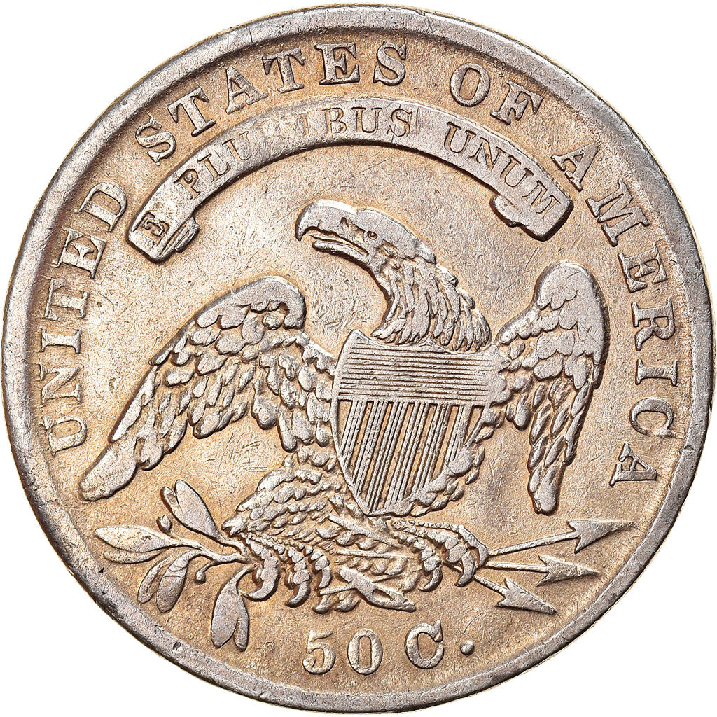 Coin, United States, Capped Bust, Half Dollar, 1834, U.S. Mint, Philadelphia