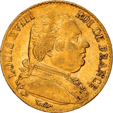 Coin, France, Louis XVIII, Louis XVIII, 20 Francs, 1815, Paris, EF(40-45), Gold