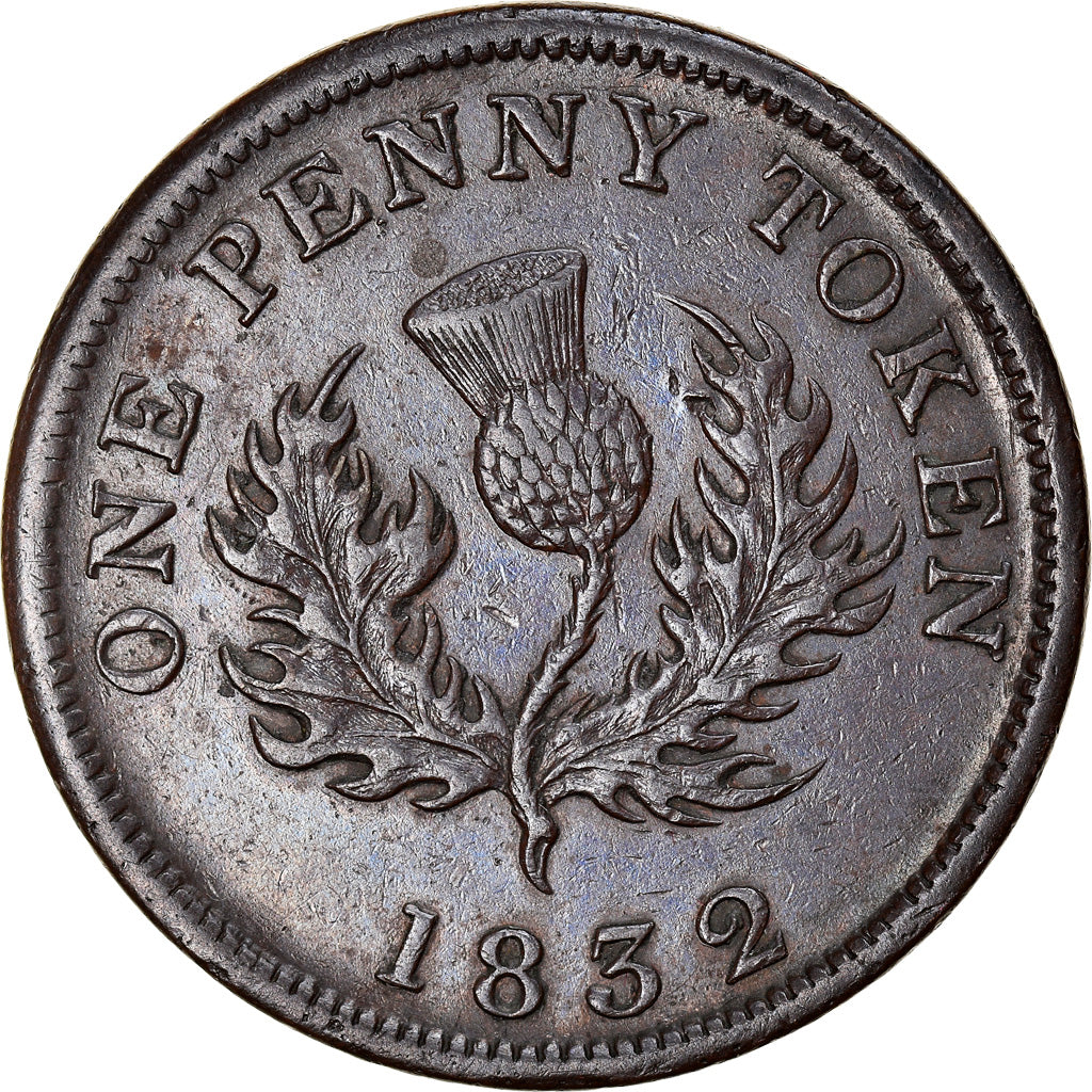 Monnaie, Canada, Nouvelle-Écosse, William IV, 1 Penny Token, 1832, Ottawa, SUP