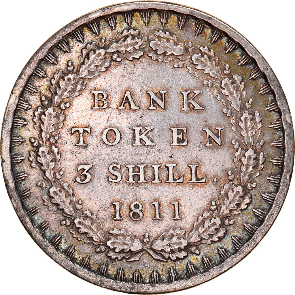 Münze, Großbritannien, George III, 3 Shilling, 1811, London, VZ, Silber