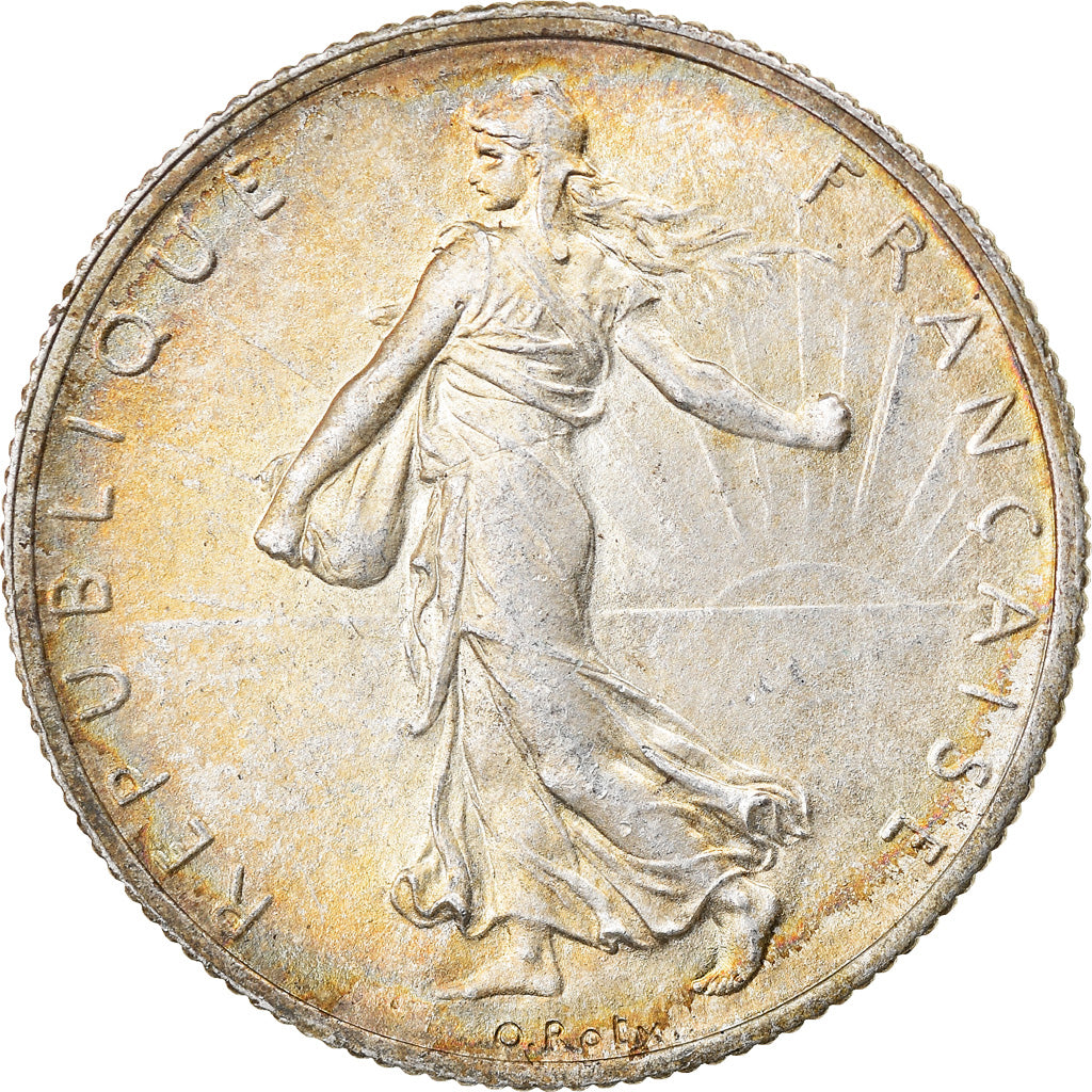 Coin, France, Semeuse, 2 Francs, 1918, Paris, AU(50-53), Silver, KM:845.1