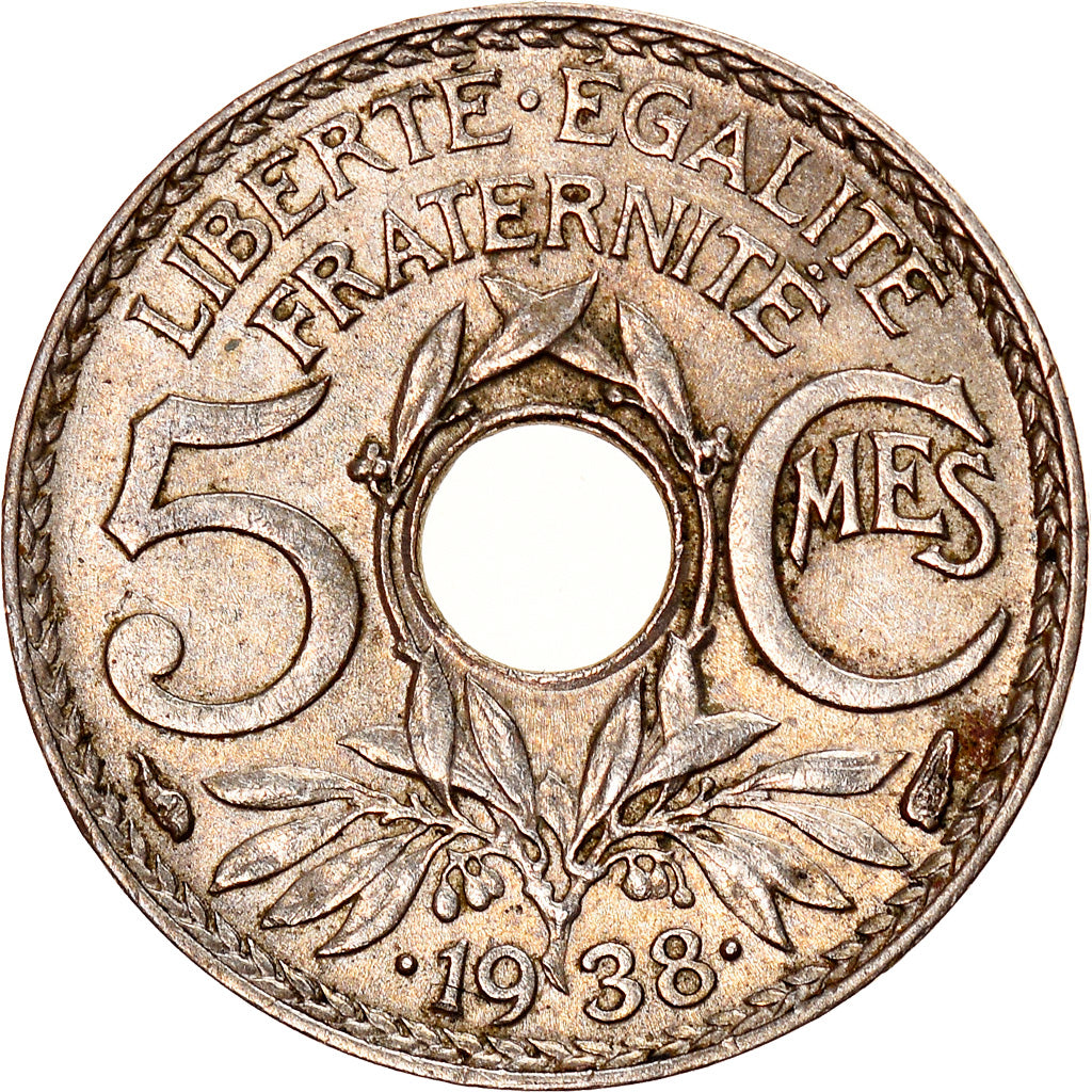 Moneta, Francia, Lindauer, 5 Centimes, 1938, Etoile, SPL, Nichel-bronzo