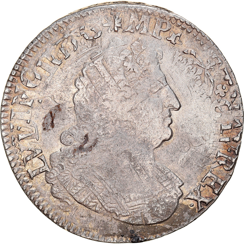 Munten, Frankrijk, Louis XIV, 1/2 Écu aux palmes, 1/2 Ecu, 1693, Rouen, FR+