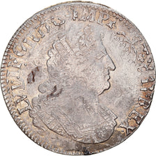 Coin, France, Louis XIV, 1/2 Écu aux palmes, 1/2 Ecu, 1693, Rouen, VF(30-35)