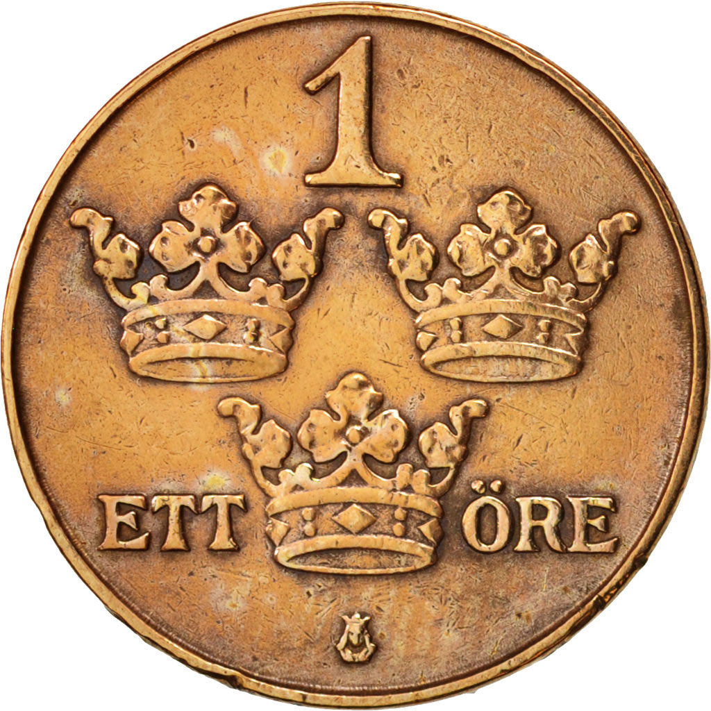 Coin, Sweden, Gustaf V, Ore, 1923, EF(40-45), Bronze, KM:777.2