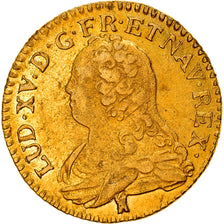 Moeda, França, Louis XV, Louis d'or aux lunettes, Louis d'Or, 1726, Toulouse