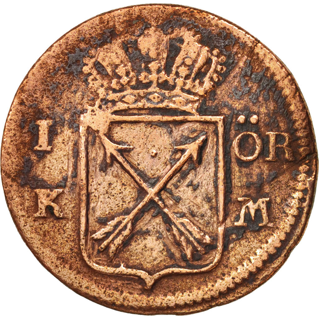 Sweden, Frederick I, Ore, K.M., 1749, F(12-15), Copper, KM:383.3