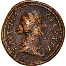 Moeda, Faustina II, Sestertius, 161-175, Rome, VF(30-35), Bronze, RIC:1635