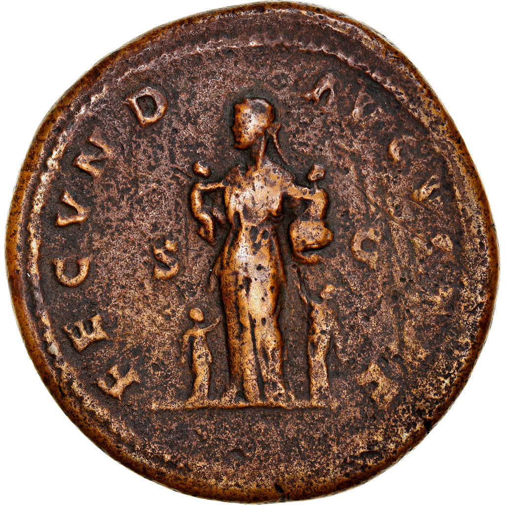 Coin, Faustina II, Sestertius, 161-175, Rome, VF(30-35), Bronze, RIC:1635