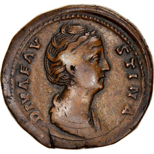 Coin, Diva Faustina I, Sestertius, 147, Rome, EF(40-45), Bronze, RIC:1127