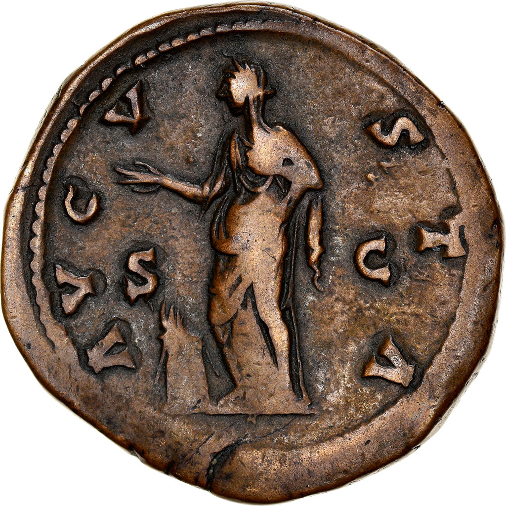 Coin, Diva Faustina I, Sestertius, 147, Rome, EF(40-45), Bronze, RIC:1127