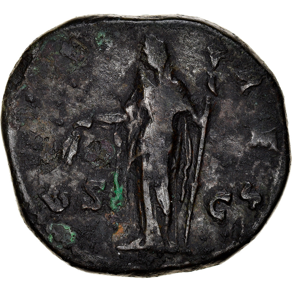 Coin, Faustina I, Sestertius, 141, Rome, VF(20-25), Bronze, RIC:1128