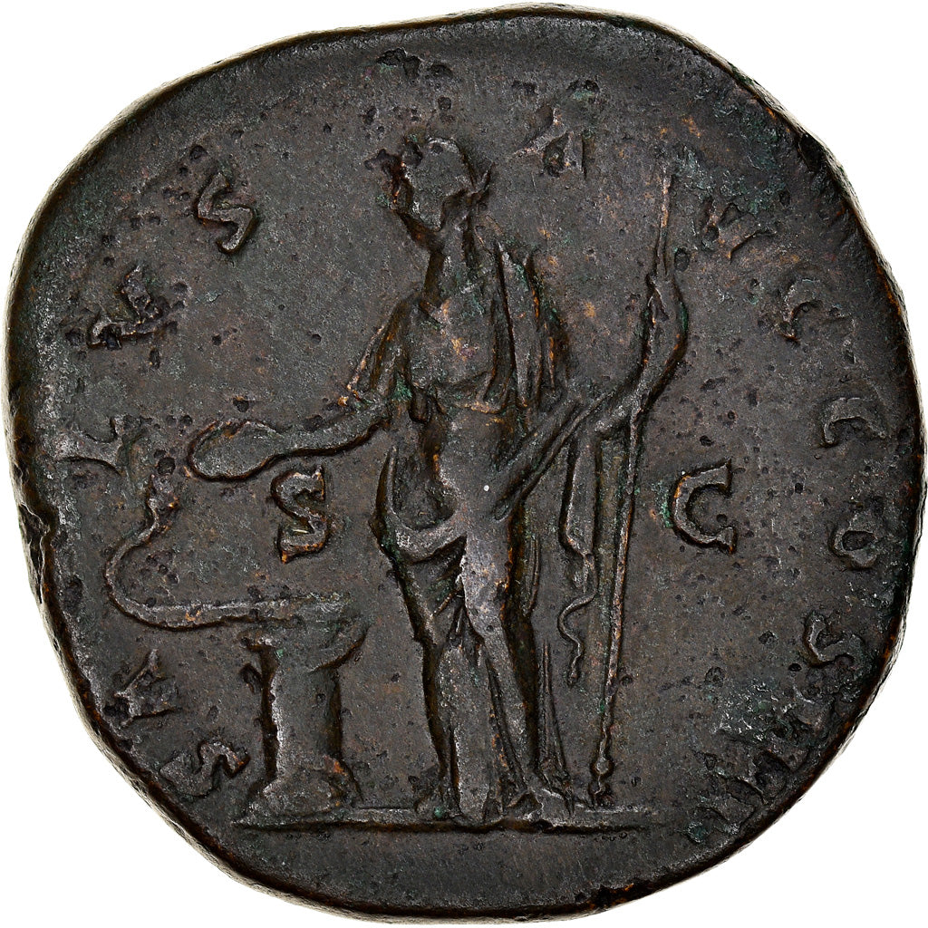 Coin, Antoninus Pius, Sestertius, 151-152, Rome, EF(40-45), Bronze, RIC:886