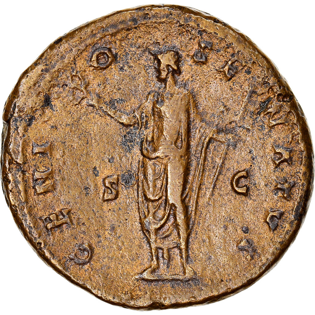 Moeda, Antoninus Pius, Dupondius, 141-143, Rome, VF(30-35), Bronze, RIC:660a
