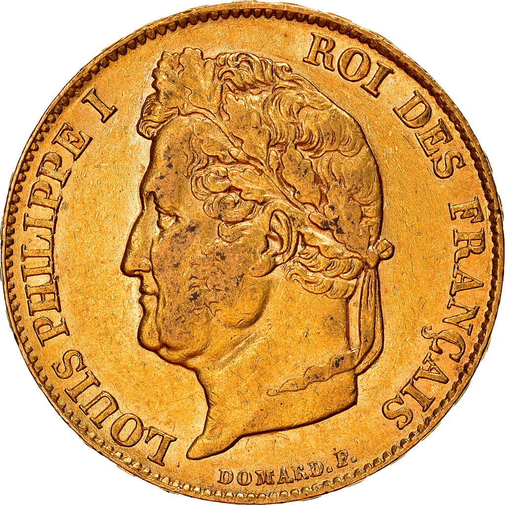 Moneda, Francia, Louis-Philippe, 20 Francs, 1839, Paris, MBC+, Oro, KM:750.1