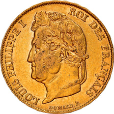 Moneda, Francia, Louis-Philippe, 20 Francs, 1839, Paris, MBC+, Oro, KM:750.1