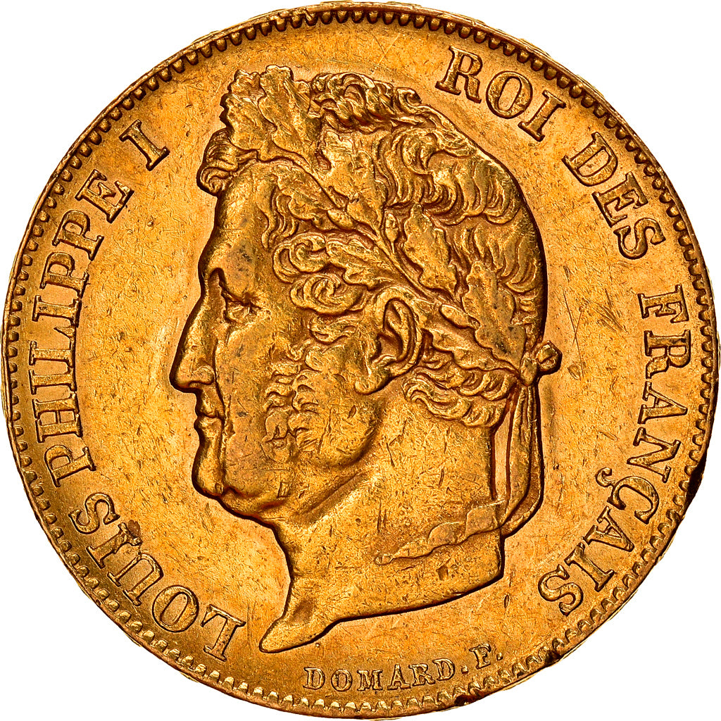 Moneta, Francja, Louis-Philippe, 20 Francs, 1839, Paris, AU(50-53), Złoto