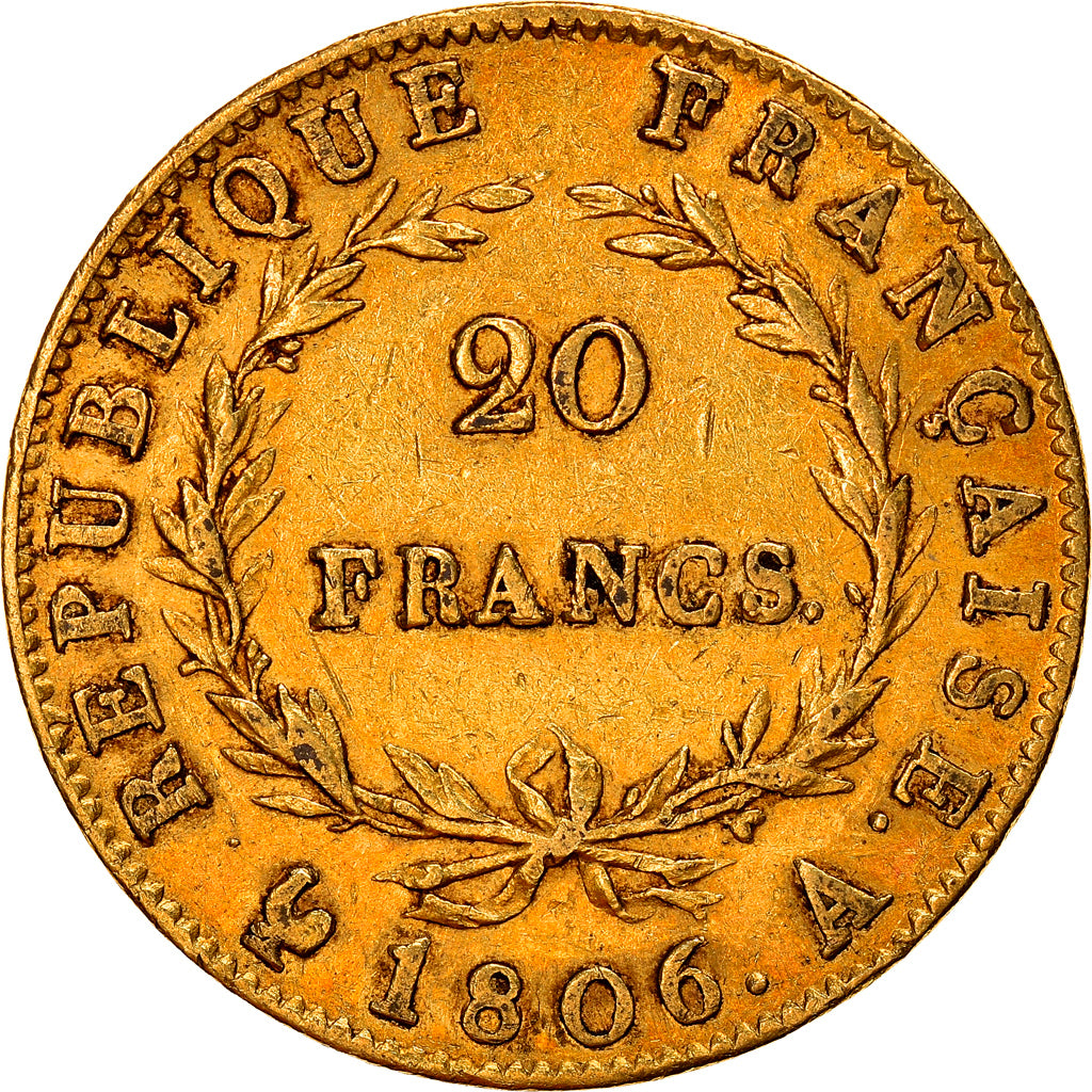Munten, Frankrijk, Napoléon I, 20 Francs, 1806, Paris, ZF, Goud, KM:674.1