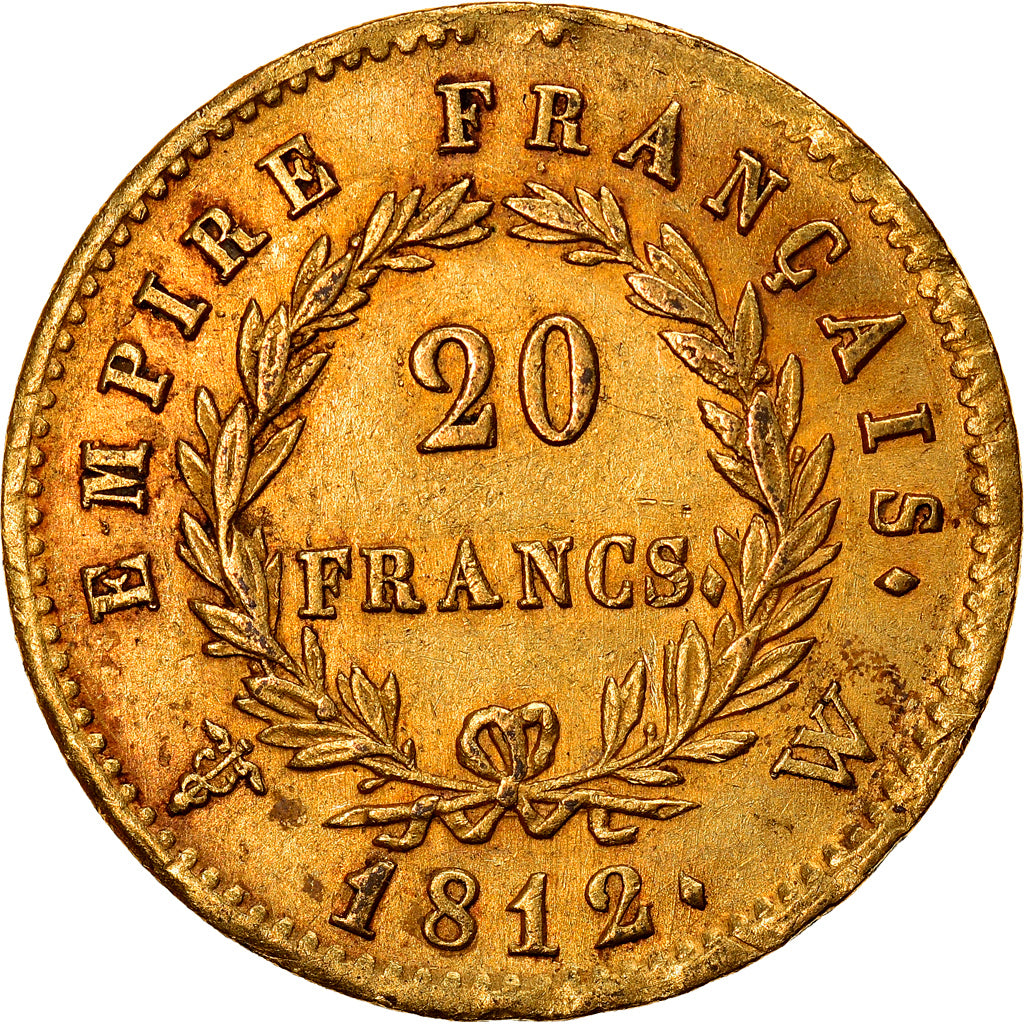 Moneda, Francia, Napoléon I, 20 Francs, 1812, Lille, MBC, Oro, KM:695.10
