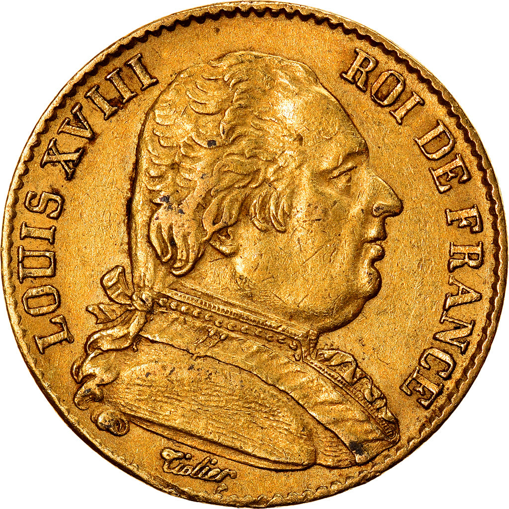 Monnaie, France, Louis XVIII, Louis XVIII, 20 Francs, 1814, Paris, TTB, Or