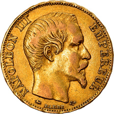 Moneta, Francja, Napoleon III, Napoléon III, 20 Francs, 1855, Lyon, EF(40-45)