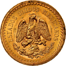 Coin, Mexico, 2-1/2 Pesos, 1945, Mexico City, AU(55-58), Gold, KM:463