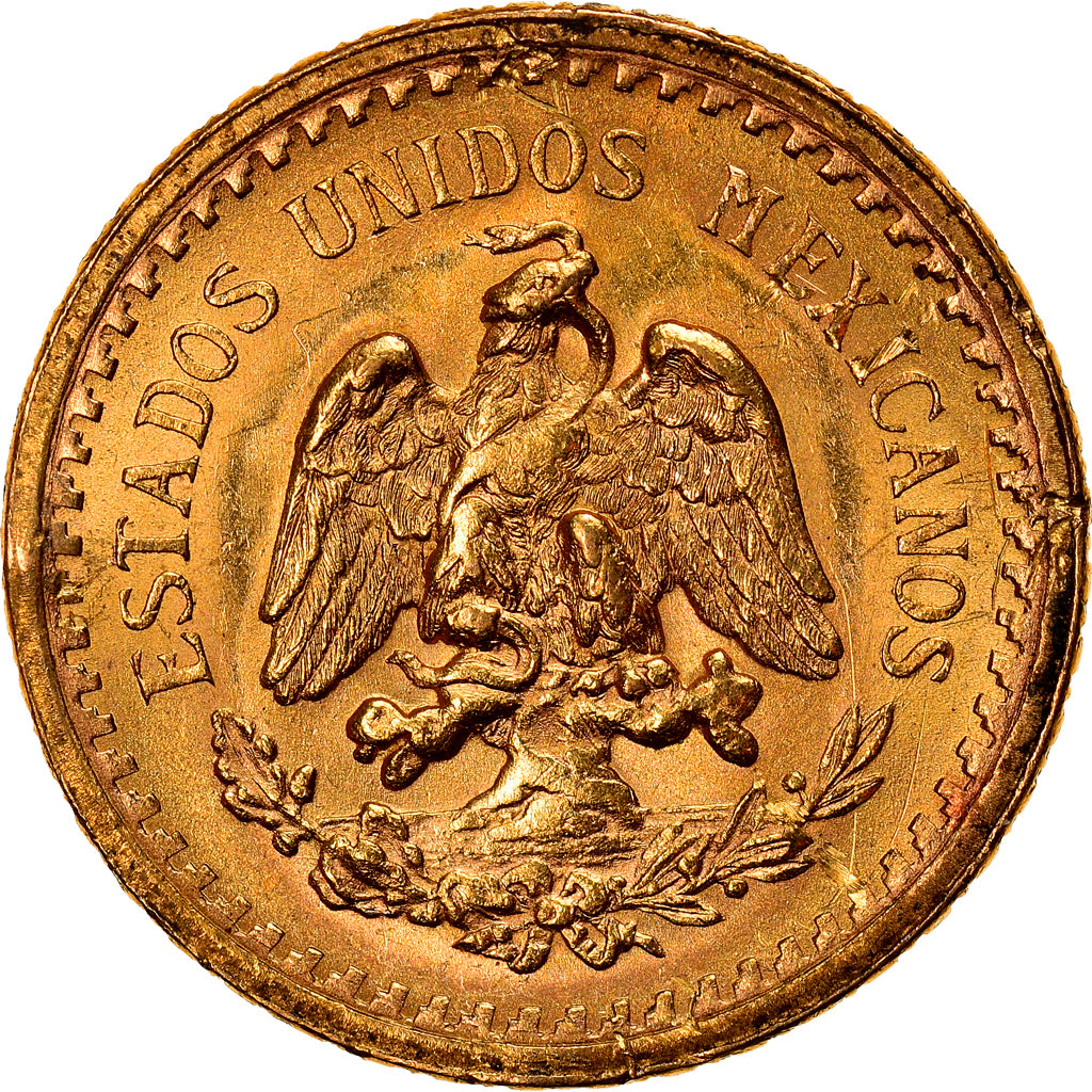 Coin, Mexico, 2-1/2 Pesos, 1945, Mexico City, AU(55-58), Gold, KM:463