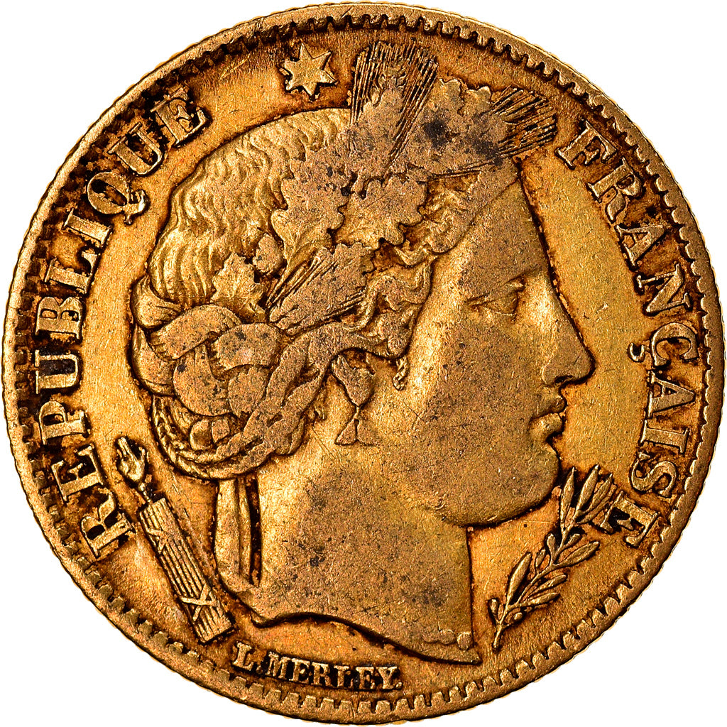 Coin, France, Cérès, 10 Francs, 1851, Paris, VF(30-35), Gold, KM:770