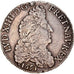 Moneda, Francia, Louis XIV, 1/2 Écu aux 8 L, 1/2 Ecu, 1691, Rouen, MBC, Plata