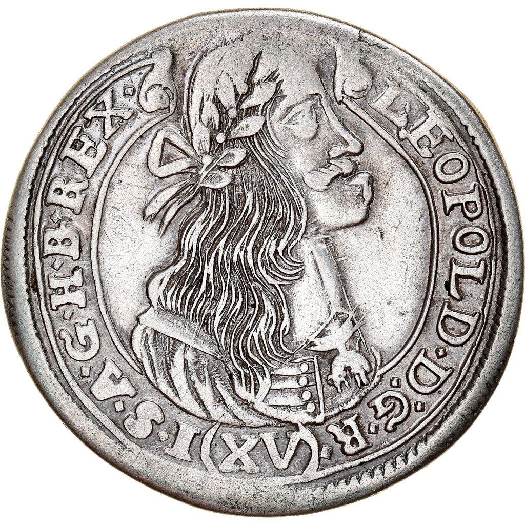 Monnaie, Autriche, Leopold I, 15 Kreuzer, 1675, Graz, TTB, Argent, KM:1279